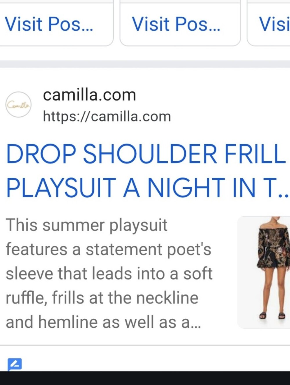 Camilla Drop Shoulder Frill Playsuit A Night In The 90's New XL But Runs Smaller - Picture 14 of 14